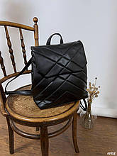 Оригінальний рюкзак бежевий і чорний Код 00728