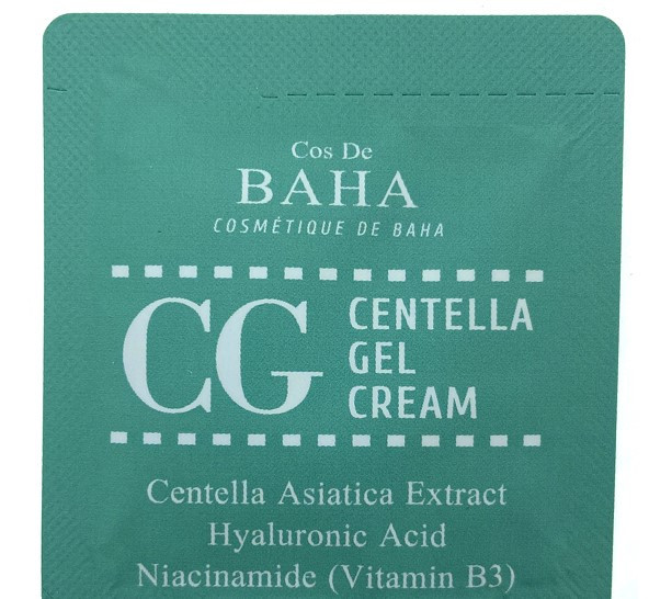 Відновлювальний гель-крем з екстрактом центели азіатської Cos De Baha CG Centella Gel Cream пробник 1,5 мл
