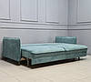 Розкладні міні-дивани на кухню, в коридор MeBelle NORDIK-L 200 см зі спальним місцем, бірюзовий зелений велюр, фото 2
