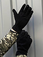Перчатки мужские флисовые черные
