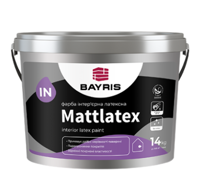 Фарба для стін та стелі "Mattlatex" (біла В1) 1.4 л.