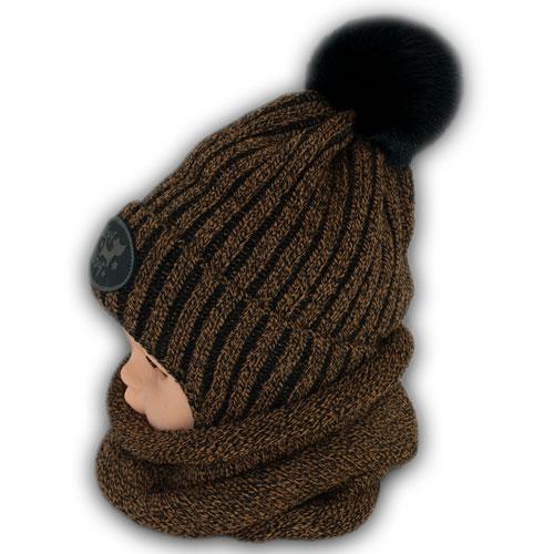 Детский комплект - шапка и шарф для мальчика