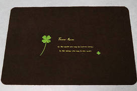 Придверний килимок "Повсть" з візерунком 60*90 см Коричневий