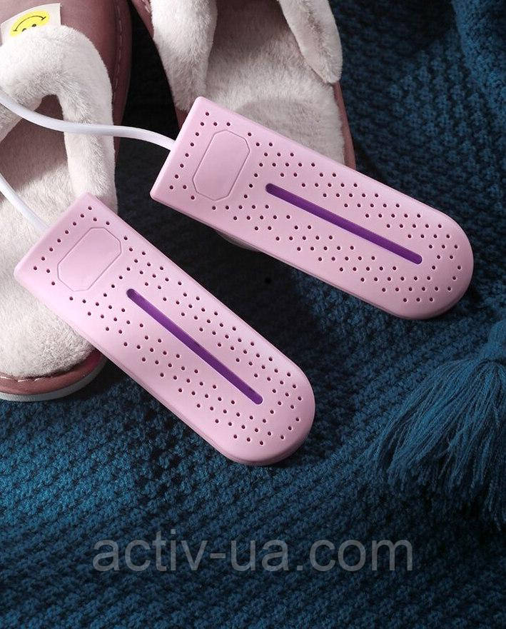 Сушарка для взуття ультрафіолетова Kesoto з антибактеріальним ефектом, живлення від мережі, рожева