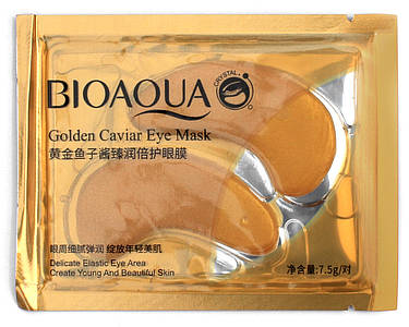 Гідрогелеві патчі для очей BIOAQUA Golden Caviar Eye Mask, 7.5 g.