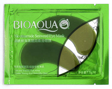 Гідрогелеві патчі для очей BIOAQUA Nicotinamide Seaweed Eye Mask, 7.5 g.