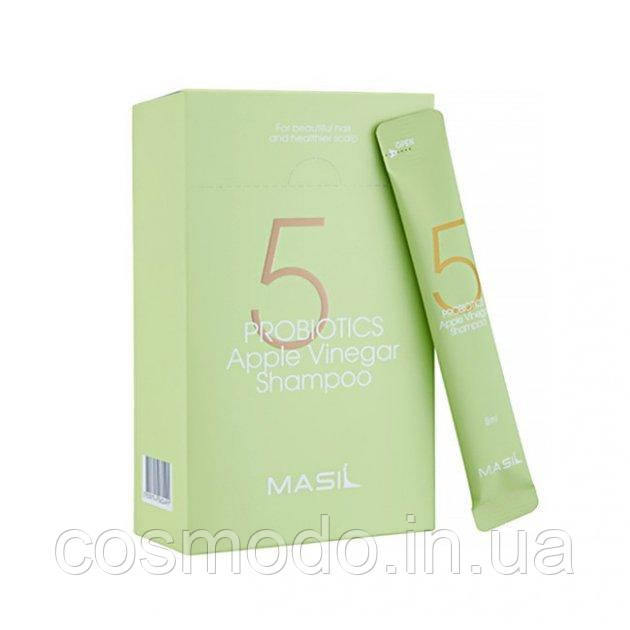 М'який безсульфатний шампунь з пробіотиками та яблучним оцтом Masil 5 Probiotics Apple Vinegar Shampoo
