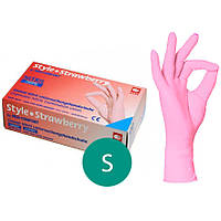 01185-S Перчатки Style Strawberry размер S диагностические (смотровые), нестерильные, нитриловые