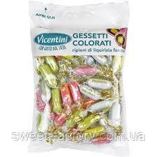 Лакричні цукерки Vicentini Gessetti Colorati Lakritz 170g, фото 1