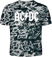 Футболка Tie Dye AC/DC "Back In Black" (Big Logo) Black, Размер S