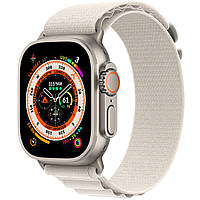 Смарт-часы Apple Watch Ultra GPS + Cellular 49mm Titanium Case with Starlight Alpine Loop, S (MQEY3/MQFQ3)