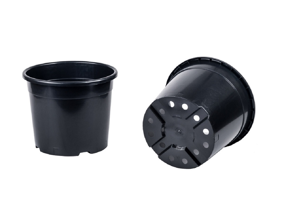 Контейнер-горщик круглий 20 л чорний (35 х 29 см) - Польща