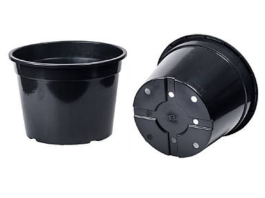 Контейнер-горщик круглий 45 л чорний (48*35 см) - Польща