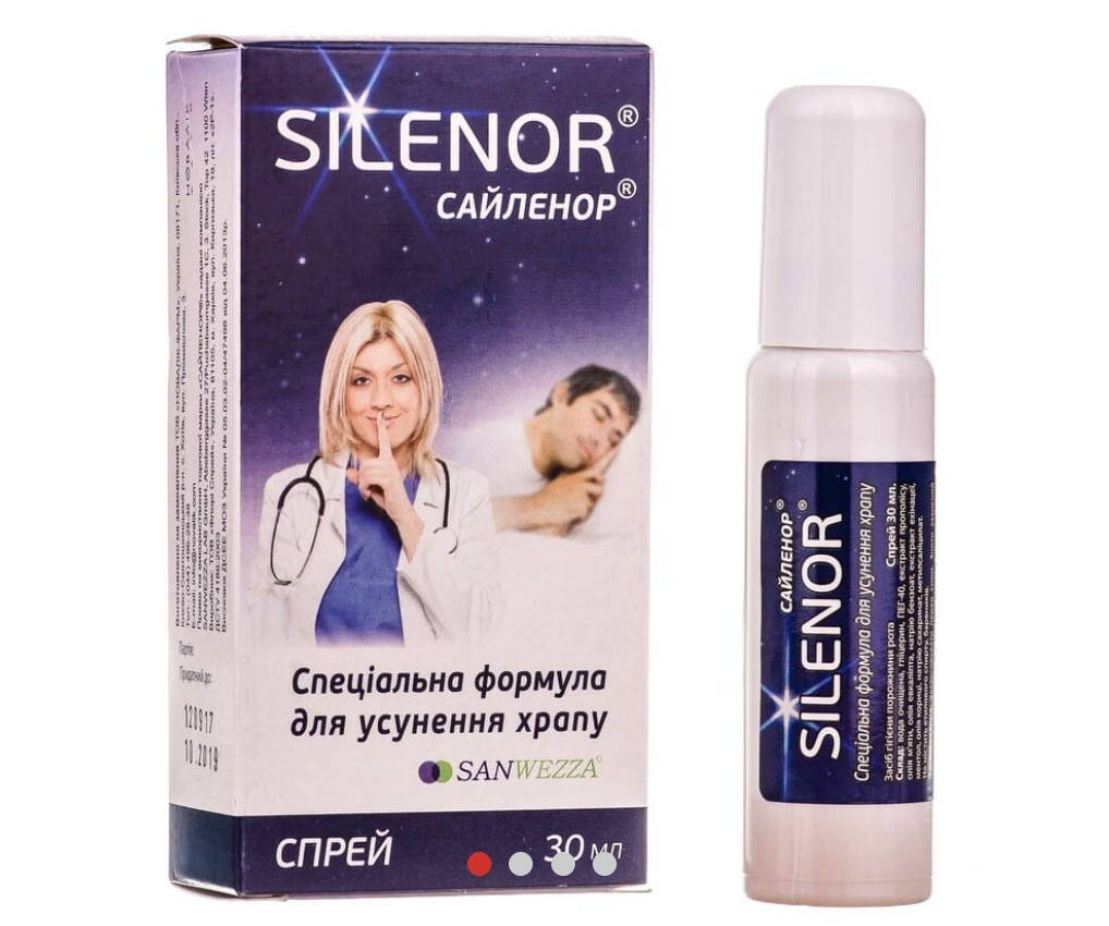 

SILENOR (Силенор) спрей 30 мл средство от храпа