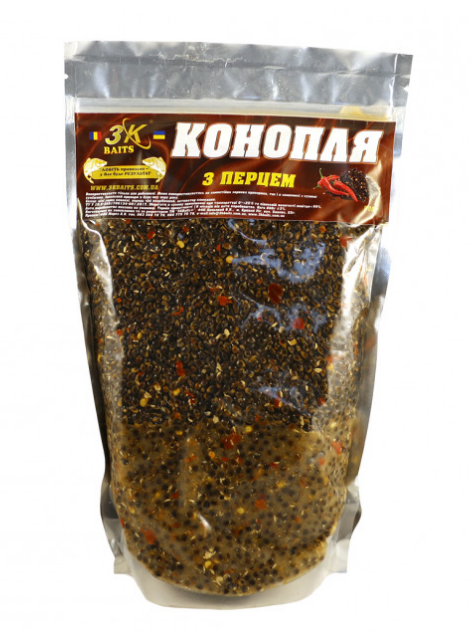 

Прикорм 3KBaits Конопля с перцем чили 800гр
