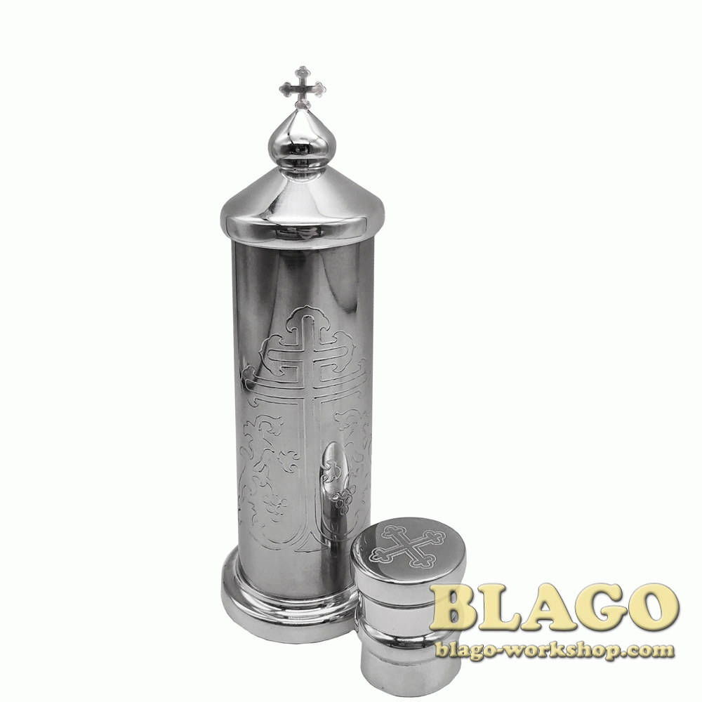 

Дароносиця нікельвана, Дароносица никелированная, Tabernacles (portable), 4,5х15,5 см