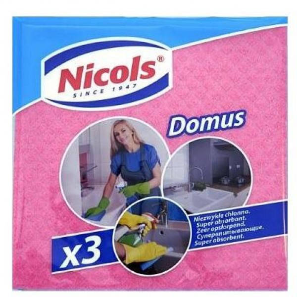

Салфетки Nicols Domus целлюлозные влаговпитывающие, 3 шт