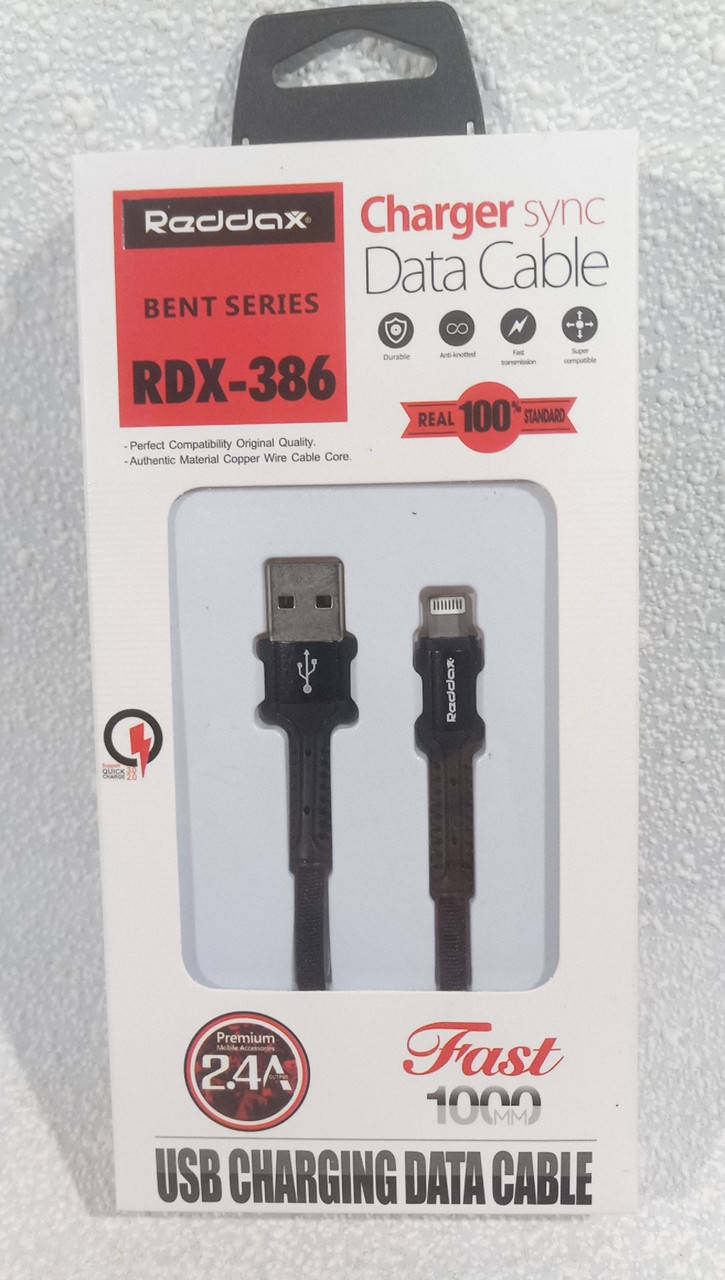 

USB iPhone провод зарядки 100см Raddax 2.4 Ампера