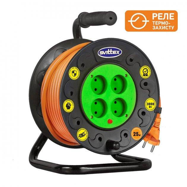 

Удлинитель на катушке 25м ПВС 2х2,5 мм² SVITTEX