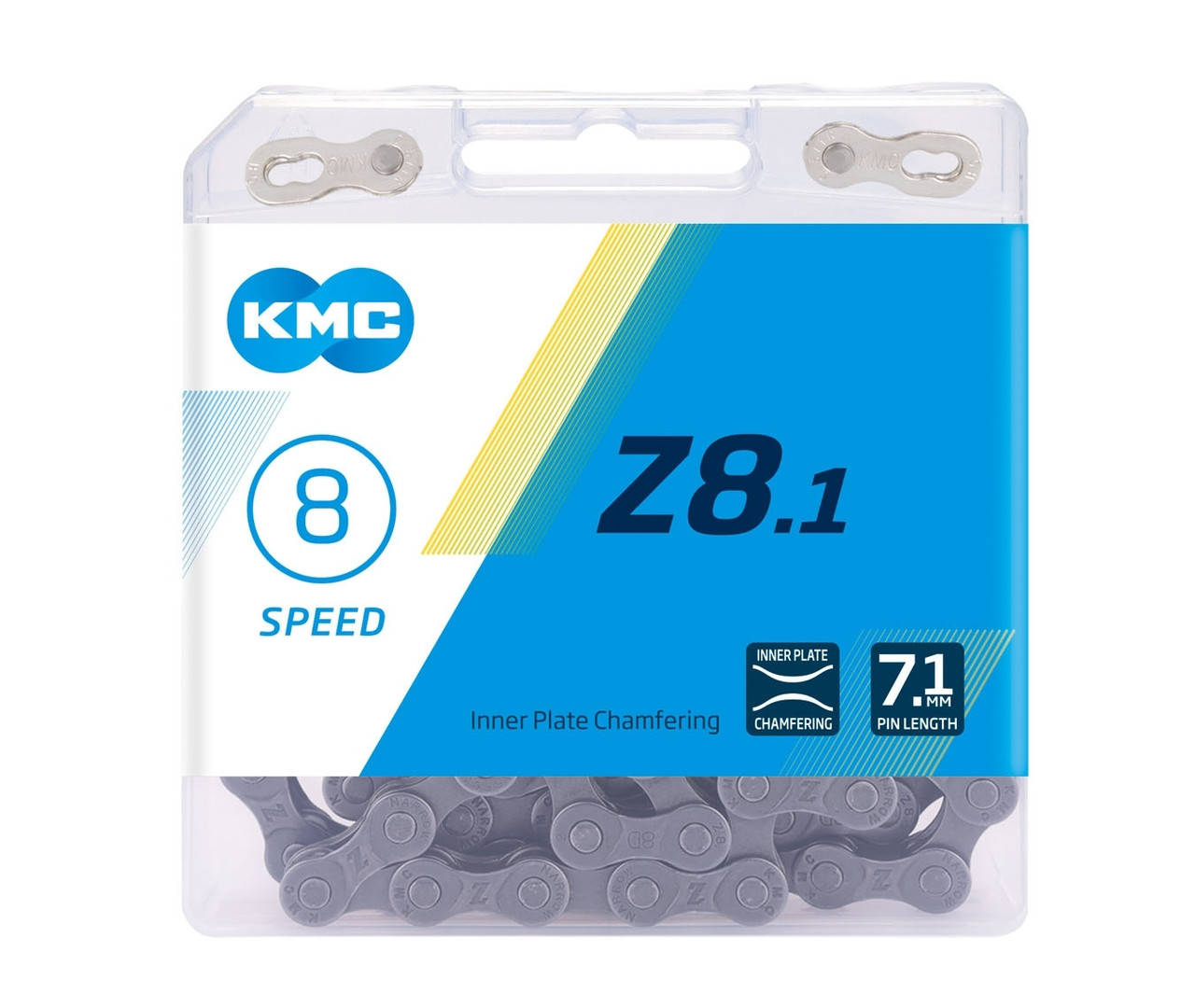 

Цепь 8 ск. 114зв. gray/gray KMC Z8.1 с замком NEW BOX