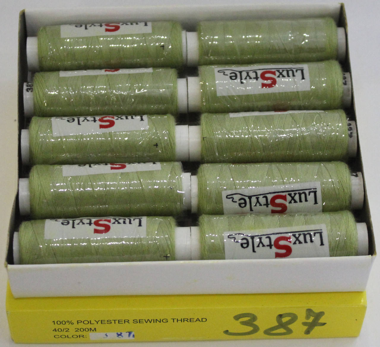 

Нитки швейные LuxStyle 40/2-200м (100% полиэстeр) №387, Разные цвета