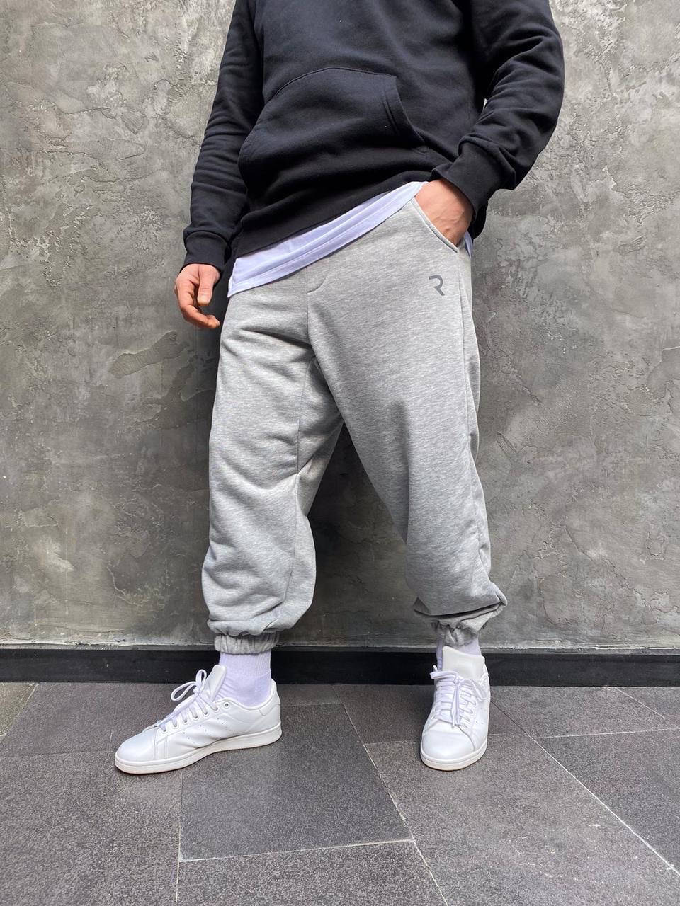 

Серый мужские спортивные штаны (свободные) демисезонные мужские штани