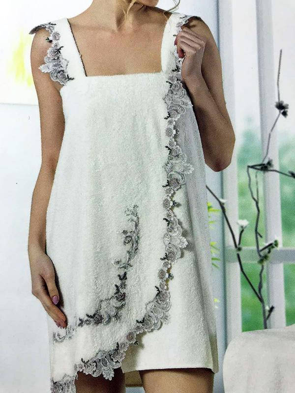 

Женский комплект Just Home Delicate для сауны: сарафан, шапочка, тапочки