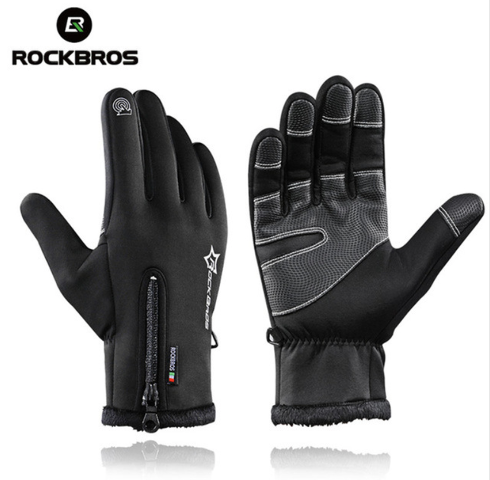 

Теплые перчатки RockBros зима / осень / весна (-10 - 0 град.) (BLACK)