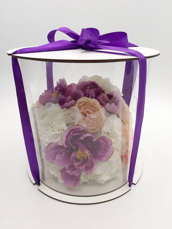 

Коробка для торта.Прозрачная коробка для торта тубус.Упаковка для торта тубус белый 20*20