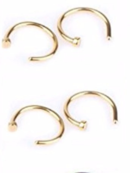

Пирсинг кольцо обманка для ноздри 8 мм (носа) золотистый