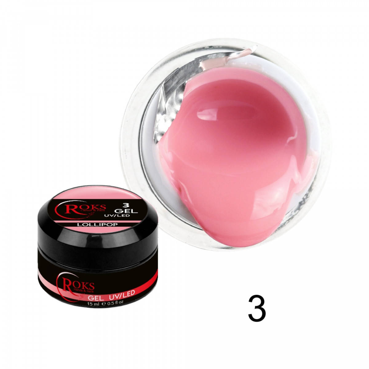 

Гель для наращивания ногтей Roks Gel UV/LED № 3, 30 мл