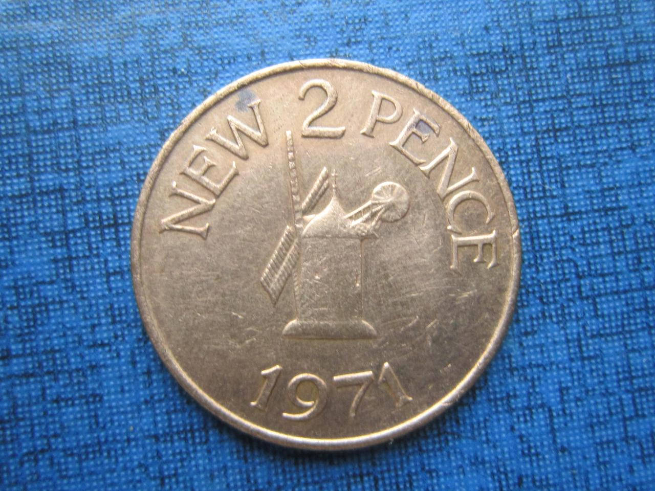 

Монета 2 пенса Гернси 1971