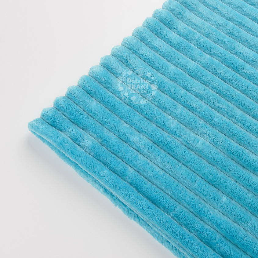 

Отрез плюша Stripes бирюзового цвета, размер 100*80 см