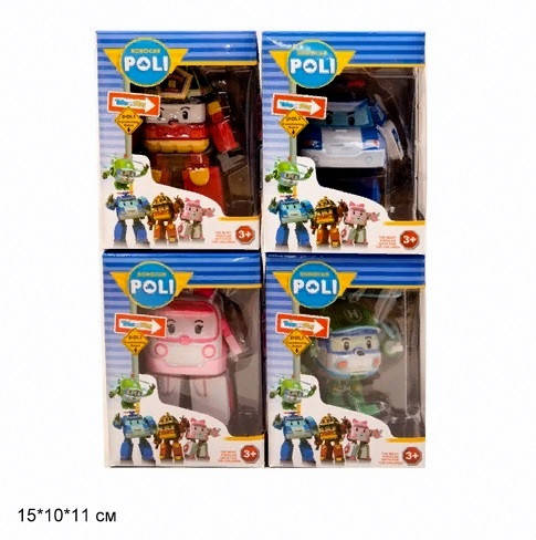 

Трансформер Робокар Robocar POLI 4 види в коробці 83168E