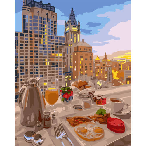 

Картина по номерам VA-3354 Сніданок у Нью-Йорку , 40х50 см Strateg