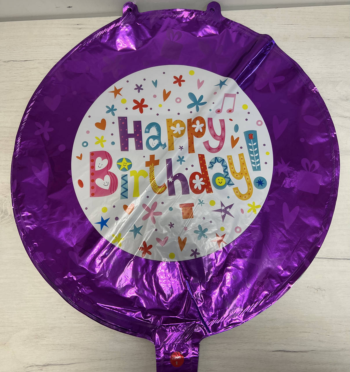 

Фольгированный шарик КНР 18" (45 см) Круг Happy Birthday фиолетовый, Разные цвета