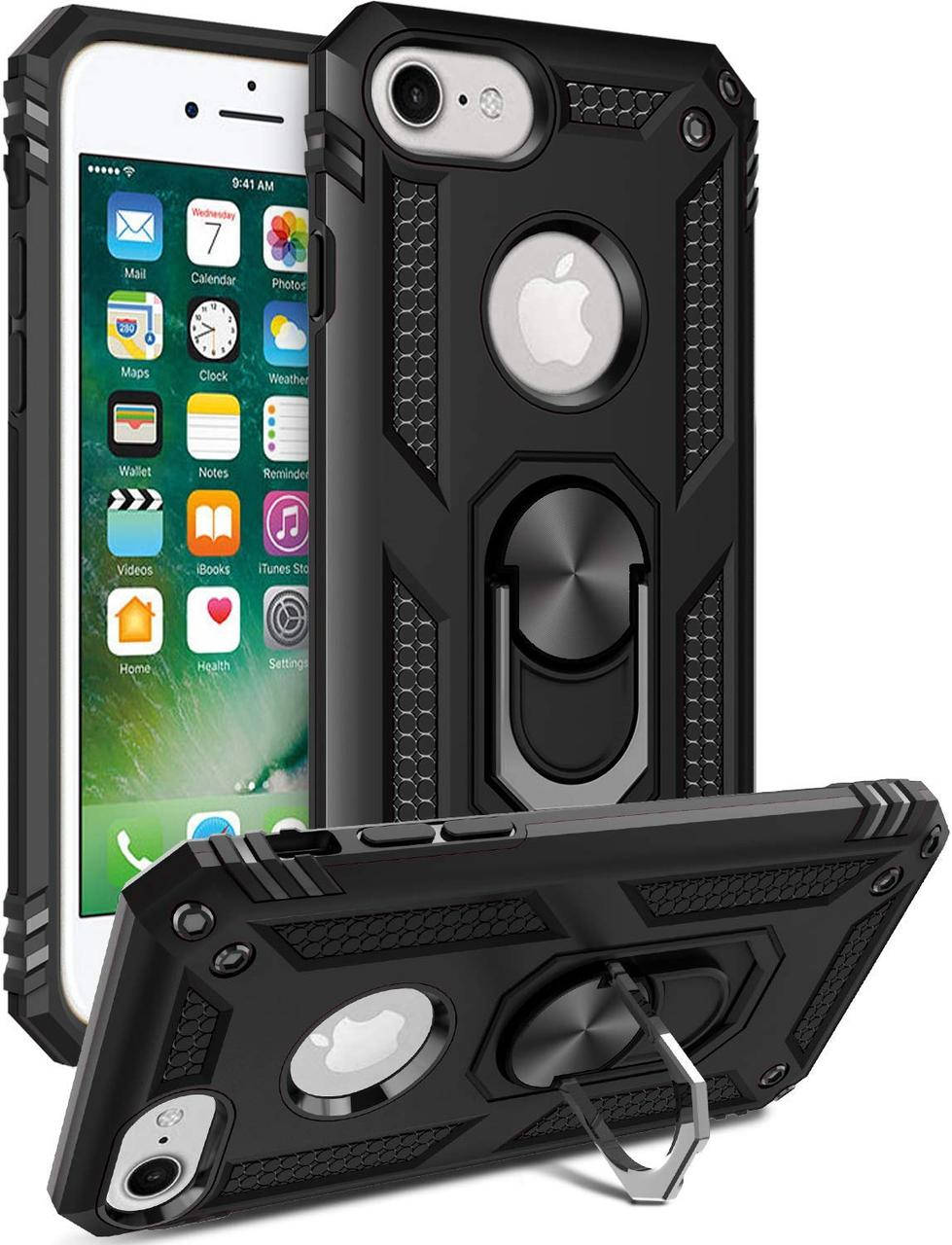 

Чехол Shield для Iphone 6 / 6s бронированный Бампер с подставкой Black