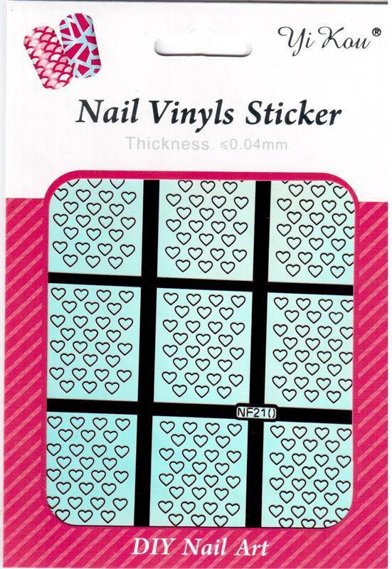 

Трафареты для дизайна ногтей Nail Vinyls Sticker № 210
