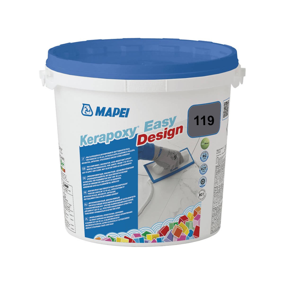 

Эпоксидная затирка для швов Mapei Kerapoxy Easy Design 119 серый лондон 3кг