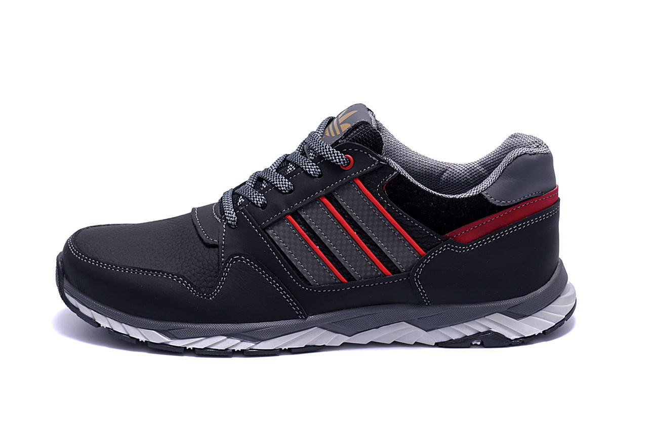 

Мужские кожаные кроссовки Adidas Tech Flex Black, Черный