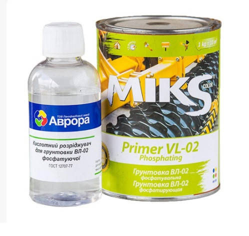 

Грунт кислотний ВЛ-02 0,8кг+0,2кг MIKS COLOR, Зелёный