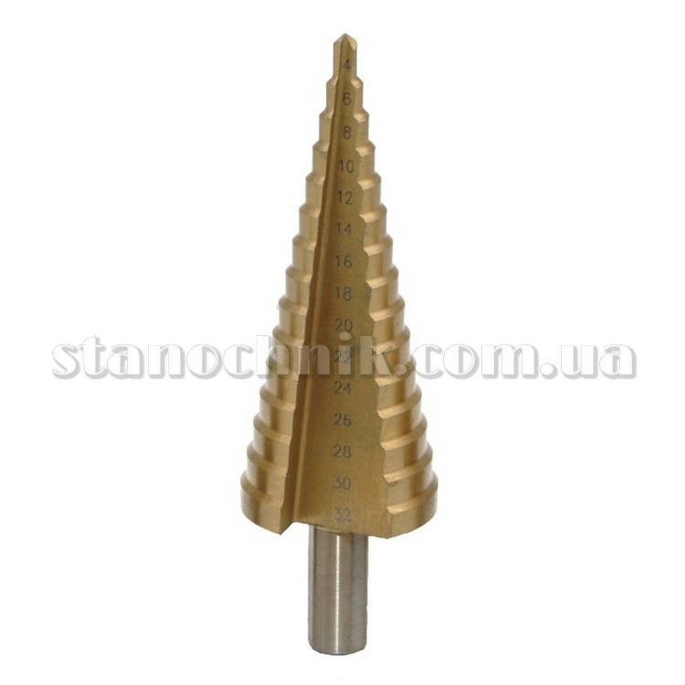

Сверло ступенчатое 4-32 мм HSS 15 ступеней КИТАЙ