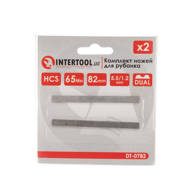 

Комплект ножей для рубанка 82 мм, 2 шт INTERTOOL DT-0782