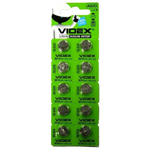 

Батарейка алкалиновая Videx AG10 LR54 LR1130 Блистер 10 шт