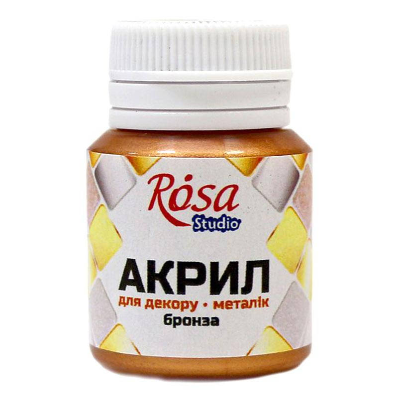

Акрил для декора металлик 20053 Бронза 20 мл Rosa Украина