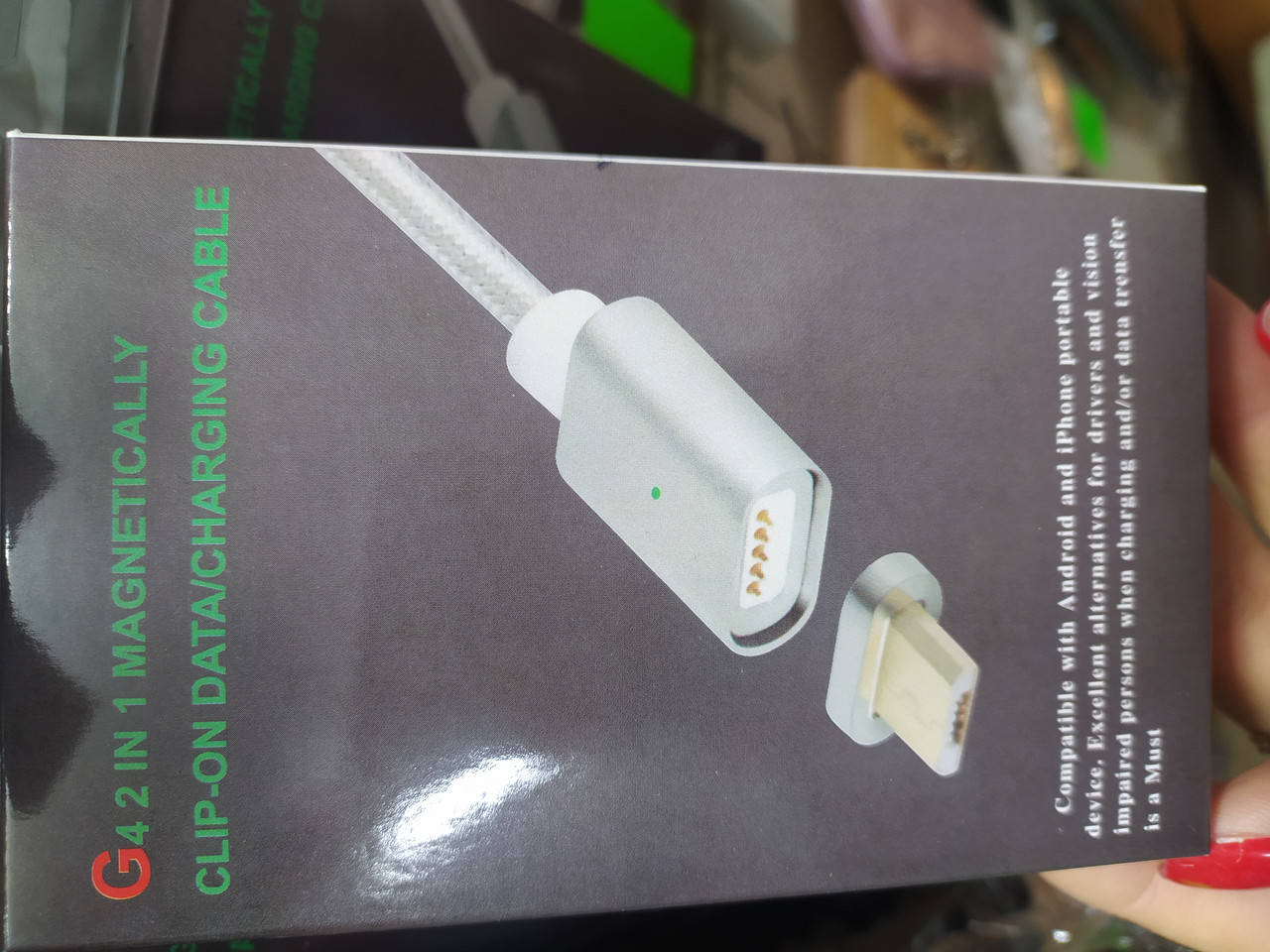 

Магнитный кабель usb G4, Темно-серый