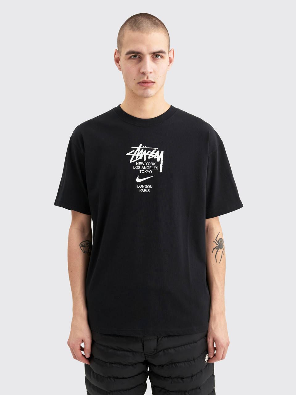 

Черная футболка Stussy x Nike Logo Стасси / Найк оригинальная бирка унисекс