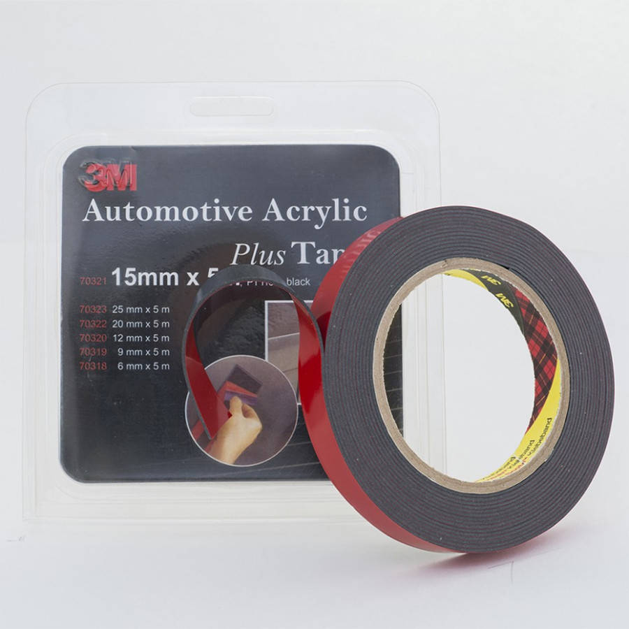 

Скотч двухсторонний "Plus Tape", 3M, 15mmx5mx1,14mm, черный, 70321