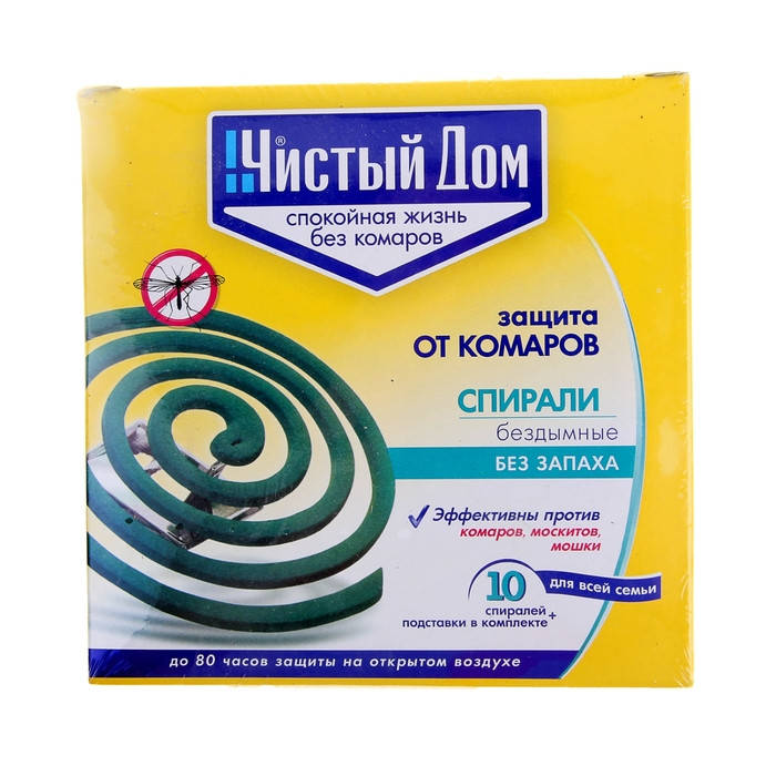 

Спирали от комаров Чистый дом 10 шт.