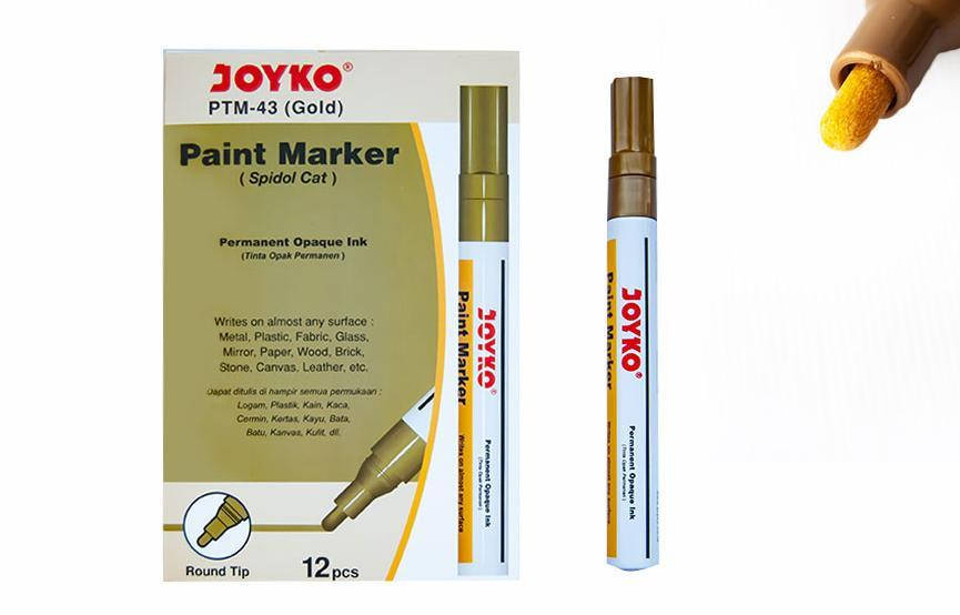 

Маркер на лаковой основе золото круглый Joyko PTM-43, 240747